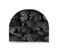 Mystery on Haunted Hill - Servilletero de baño acrílico gris para picnic, bar, soporte rústico independiente para toallas de papel, decoración del hogar para fiestas, bodas, eventos