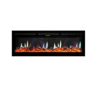 Mystflame V-Art, Chimenea Eléctrica de Pared con Pantalla LCD, Efecto de Llama Realista de 5 Colores, Estufa con Tecnología de Visualización de Llamas 5D (101.6 cm)
