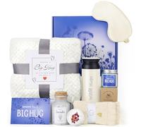 MystGifder Cesta de regalo de 8 piezas Get Well Soon, paquete de cuidado personal para mujeres, regalos de recuperación de cirugía con manta de condolencias, vela, termo, calcetines para amigos,