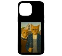 Mystic Americat Gothic - Famosa Parodia de Pintura Carcasa para iPhone 13 Pro MAX