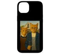 Mystic Americat Gothic - Famosa Parodia de Pintura Carcasa para iPhone 14 Plus