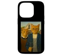 Mystic Americat Gothic - Famosa Parodia de Pintura Carcasa para iPhone 14 Pro