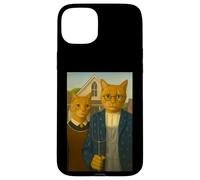 Mystic Americat Gothic - Famosa Parodia de Pintura Carcasa para iPhone 15 Plus