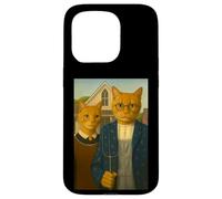Mystic Americat Gothic - Famosa Parodia de Pintura Carcasa para iPhone 15 Pro
