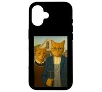 Mystic Americat Gothic - Famosa Parodia de Pintura Carcasa para iPhone 16