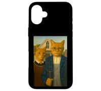 Mystic Americat Gothic - Famosa Parodia de Pintura Carcasa para iPhone 16 Plus