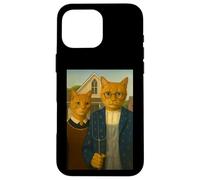 Mystic Americat Gothic - Famosa Parodia de Pintura Carcasa para iPhone 16 Pro MAX