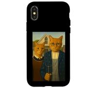 Mystic Americat Gothic - Famosa Parodia de Pintura Carcasa para iPhone X/XS