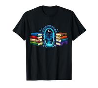 Mystic Book Stack con Moon Portal Fantasy Reader Artwrok Camiseta