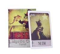 Mystic Cat Tarot, 78pcs Tarot Cards, Fortune Telling Game, English Board Games, Tarot Cards for Beginners, Professional Tarot Deck, Mystic Cat Tarot Cards for Fortune Telling & Engaging Gameplay