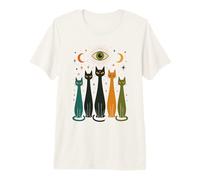 Mystic Cats Celestial Eye Moon Feline Camiseta Premium