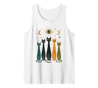 Mystic Cats Celestial Eye Moon Feline Camiseta sin Mangas