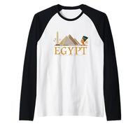 Mystic Egipto Pirámides Faraón Desierto África El Cairo Camiseta Manga Raglan
