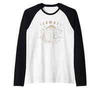 Mystic Forest Bunny Moon Phases Aesthetic Camiseta Manga Raglan