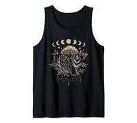 Mystic Forest Bunny Moon Phases Aesthetic Camiseta sin Mangas