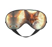 Mystic Fox - Máscara para dormir con halo de doble cara, máscaras para dormir para mujeres y hombres, cubiertas opacas para dormir, viajes