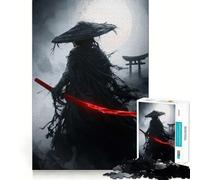 Mystic Ghost Samurai︰ Red Katana Legend Puzzles para Adolescentes, 1000 Piezas, Juguete para ejercitar la Mente, antiestrés, Corte Premium, Regalo increíble (38x26cm)