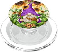 Mystic GNOME Witch In Purple Wizard Outfit For Sunflower Mom PopSockets PopGrip para MagSafe