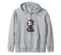 Mystic Grim Reaper Coffee Lover Pastel Nu Goth Sudadera con Capucha