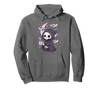 Mystic Grim Reaper Coffee Lover Pastel Nu Goth Sudadera con Capucha