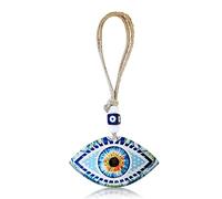 MYSTIC JEWELS - Adorno Decoración de Pared de Cristal Evil Eye (Ojo Turco) para el hogar, Amuleto de la Suerte, Regalo, Cumpleaños (Modelo 2)