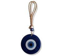 MYSTIC JEWELS - Adorno Ojo Turco Redondo con Jude para Decoración de Pared, Evitar Mal de Ojos de tu casa, Amuleto Buene Suerte, Good Luck Ornament (Azul)