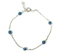 MYSTIC JEWELS by Dalia - 19cm Pulsera de Plata Mal de Ojo - para Regalar (Azul Claro)