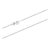 MYSTIC JEWELS By Dalia - Cadena de Plata de Ley 925 Rodiada Forzada Diamantada de 1mm, para mujer, disponible en 40,45,50,55,60 cm (50.0 cm)