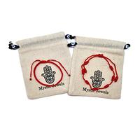 MYSTIC JEWELS by Dalia - Pulsera con nudos Hilo Rojo - Pulsera protección y mal de ojo ajustable, amuleto Suerte, Hecha a mano, unisex (Modelo 1)