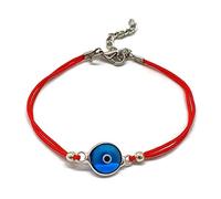 MYSTIC JEWELS By Dalia - Pulsera Kabbalah de Hilo Rojo, amuleto, protección mal de ojo, buena suerte, good luck (Ojo Cristal - Hilo Rojo)