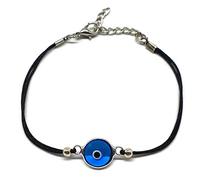 MYSTIC JEWELS By Dalia - Pulsera Kabbalah de Hilo Rojo, amuleto, protección mal de ojo, buena suerte, good luck (Ojo Cristal - Hilo Negro)
