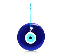 MYSTIC JEWELS - Cristal contra el Mal de Ojo,Azul y Blanco, Ojo Turco Grande 12 cm Approx con Agujero, Encantos de Buena Suerte para Colgar en La Pared (Clásico)