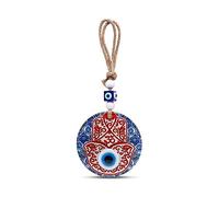 MYSTIC JEWELS - Hamsa de la Mano de Fatima en Cristal con Ojo Turco para Buene Suerte en Casa (Modelo 1)