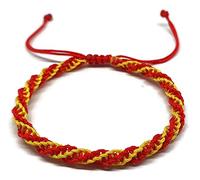 MYSTIC JEWELS - Pulsera Macrame Hombre Mujer Bandera España, Regalo Original y Exclusivo