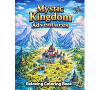 Mystic Kingdom Adventures Coloring Book for Adults and Teens: Fantasy Castles, Magical Creatures, Epic Quest Scenes, Enchanted Lands, Relaxing Line Art, Stress Relief Coloring Pages