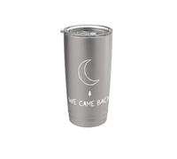 Mystic Moon Return WE CAME BACK Arte de nave espacial vintage Vaso térmico de acero inoxidable de doble pared