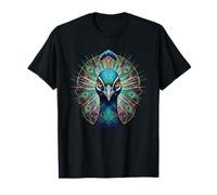 Mystic Peacock Head Mandala Boho Tótem Espiritual Camiseta