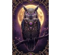 Mystic Purple Owl: 100 Pages Lined Notebook | Dark Fantasy Gothic Journal