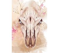 Mystic Skull: Ästhetisches liniertes Notizbuch | Format 6 × 9 Inch / 15,2 × 22,9 cm | 120 Seiten | Boho Gothic Skull & Floral Cover | Liniert, Kariert, Gepunktet & Blanko verfügbar