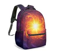 Mystic Sun Face Moon Phases Celestial - Mochila de 16 pulgadas, color blanco y negro, vintage, astrología, constelación, estrellas, cielo nocturno, mochila, 12, L, Casual