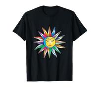 Mystic Sun & Moon Woman Místico Estética Arco Iris Camiseta