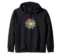Mystic Sun & Moon Woman Místico Estética Arco Iris Sudadera con Capucha