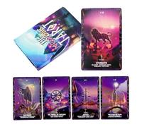 Mystic Tarot Deck - Juego clásico coleccionable, juego de cartas de oráculo con abalorio, kit de lectura espiritual con brillo, estilo de práctica de meditación, suministros diarios para hombres