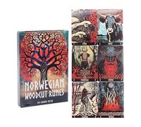 Mystic Tarot Deck - Juego de cartas de aprendizaje de adivinación, paquete de 24 piezas para principiantes con orientación, estilo oráculo de papel con símbolo, accesorio de meditación espiritual