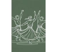 MYSTIC WHIRLS: Dancing Dervish Inspired Lined Journal | A Sufi themed notebook | Rumi Inspired | Dance of joy