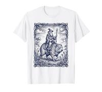 Mystic Wizard Riding Rock Hyrax Awawa Fantasía Grabado Camiseta