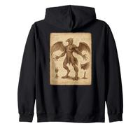Mystical Anatomical Drawing Garuda Gothic Fantasy Art Sudadera con Capucha
