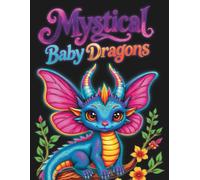 Mystical Baby Dragons Black Background Coloring Book for Adults and Teens: Adorable Fantasy Baby Dragons with Enchanted Florals Designed for Relaxation, Creativity, and Wonder