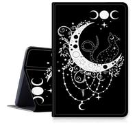 Mystical Black Cat Moon - Funda para iPad Air de 13 pulgadas 2024 M2, a prueba de golpes, de piel sintética, plegable, ajustable, con apagado y encendido automático para iPad Air de 13 pulgadas 2024