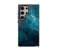Mystical Blue and Teal Abstract Swirls - Carcasa rígida brillante compatible con Samsung Galaxy S24 Ultra